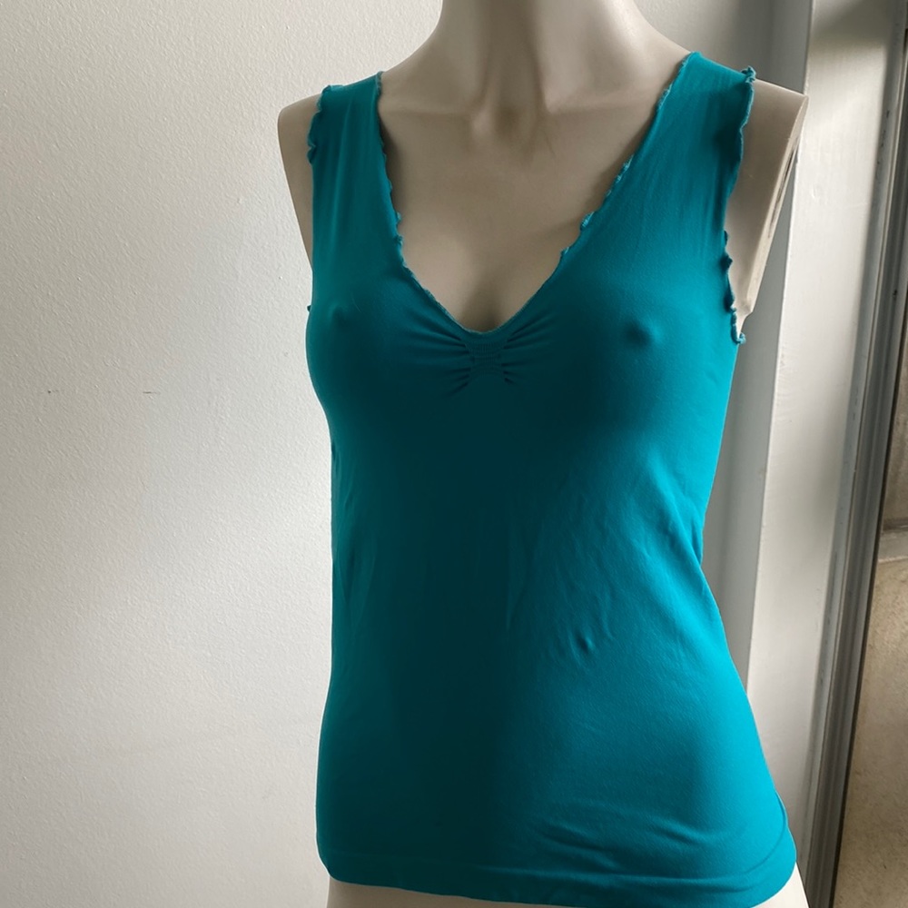 Barami nylon Lycra turquoise cami top or layering top s